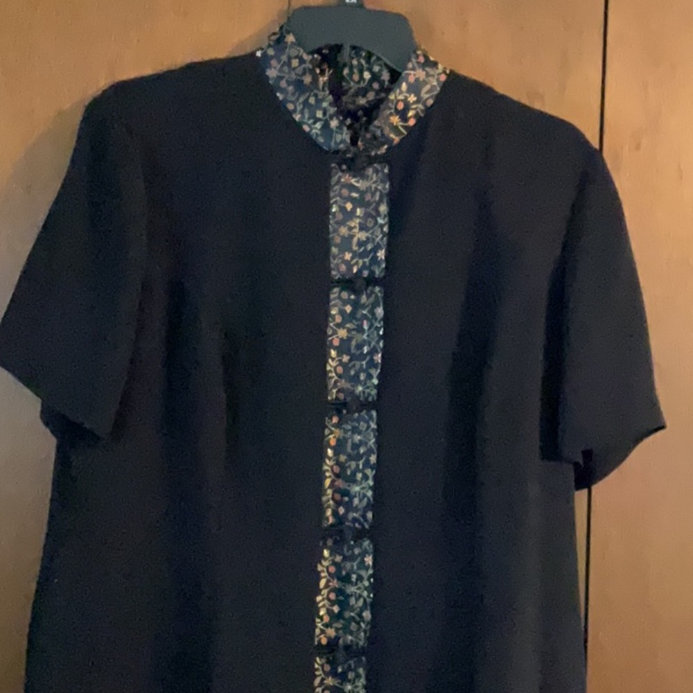 Women’s black dress with Floral Accents